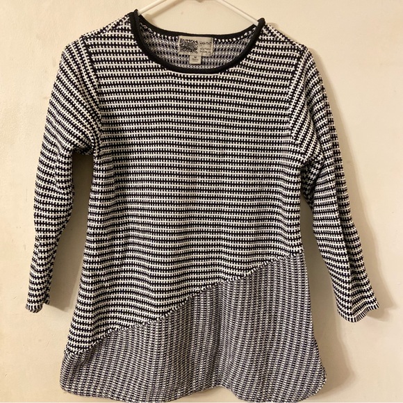 Habitat  Women Cotton Woven Pullover Tunic In Black And White. - Picture 2 of 7